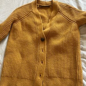 Jenni Kayne Mustard Yellow Ribbed Sweater